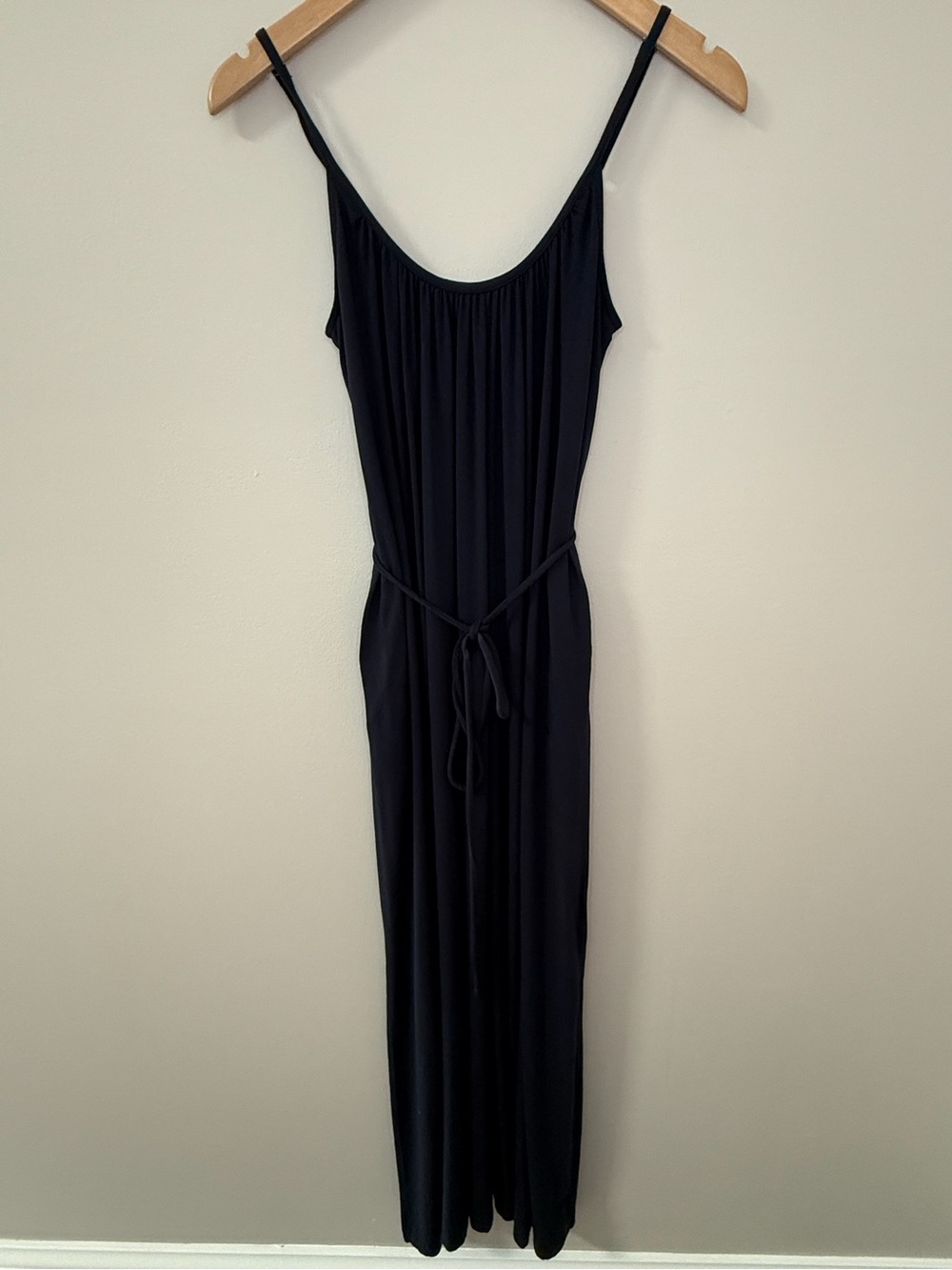 Banana Republic Navy Sleeveless Maxi with Tie Waist
